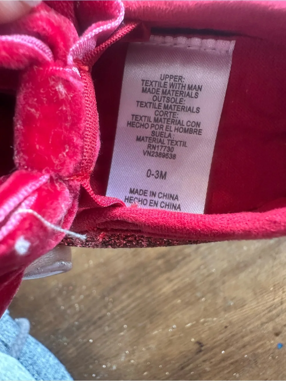 Target Red Glitter Baby Dress Shoes with Velvet Bows